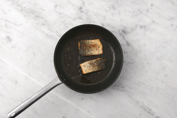 Cook the salmon