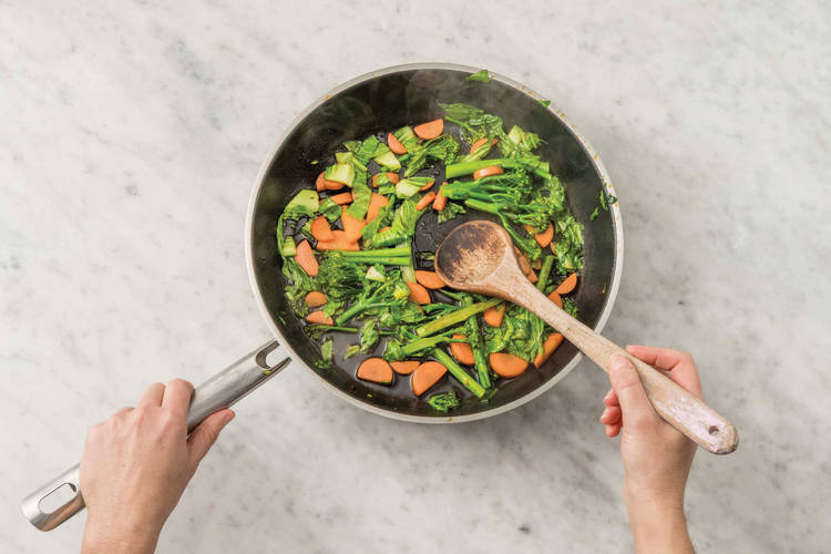 Cook the veggies