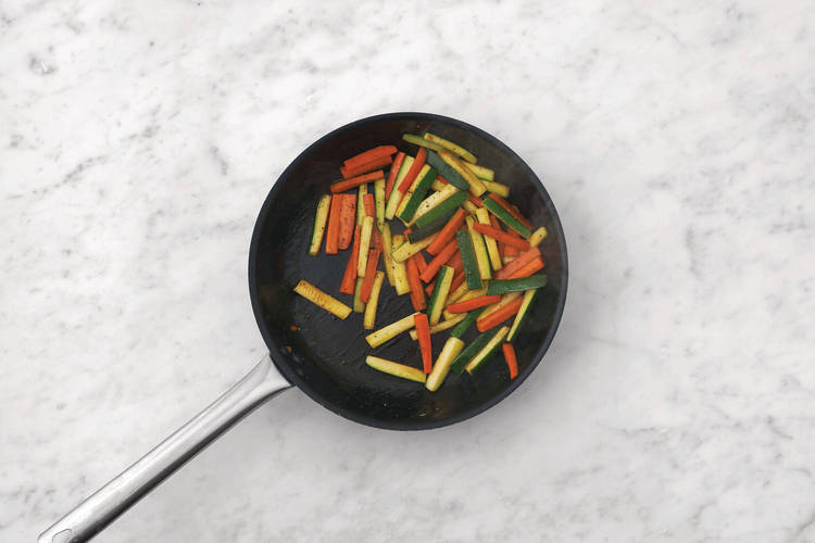 Cook the veggies