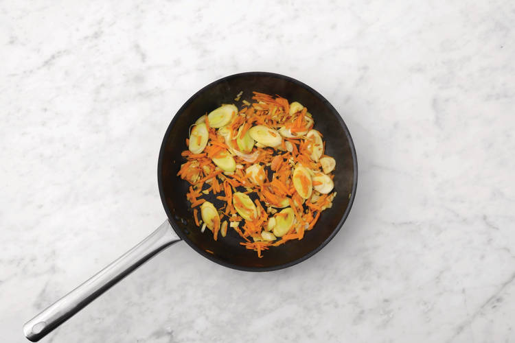 Cook the veggies