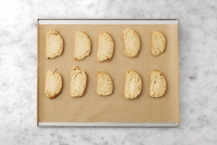 Bake the toasts