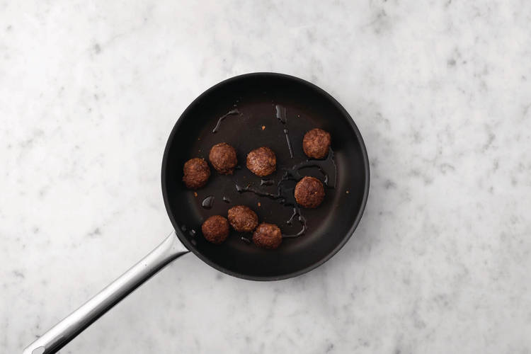 Cook the meatballs