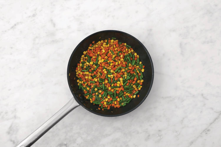 Cook the veggies