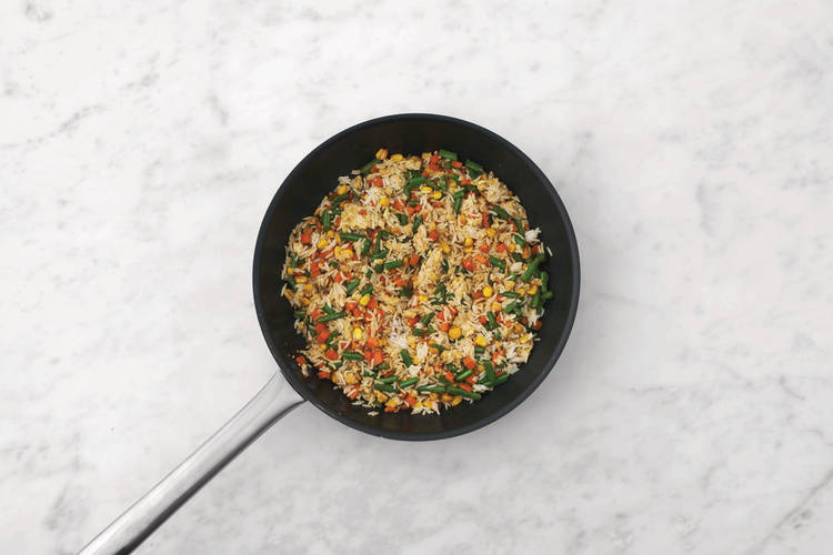 Finish the fried rice