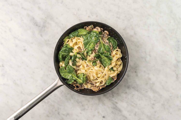 Make the mushroom sauce