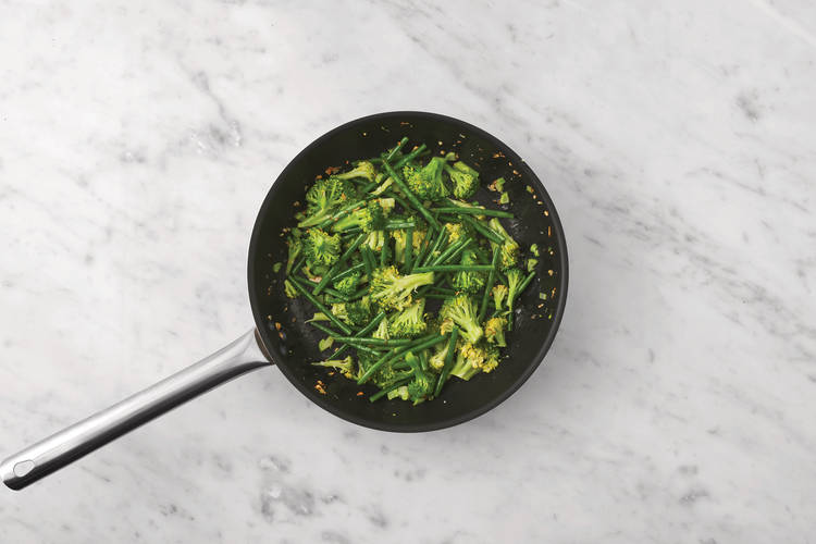 Cook the veggies