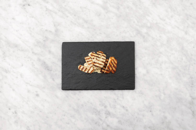 Grill the haloumi & buns