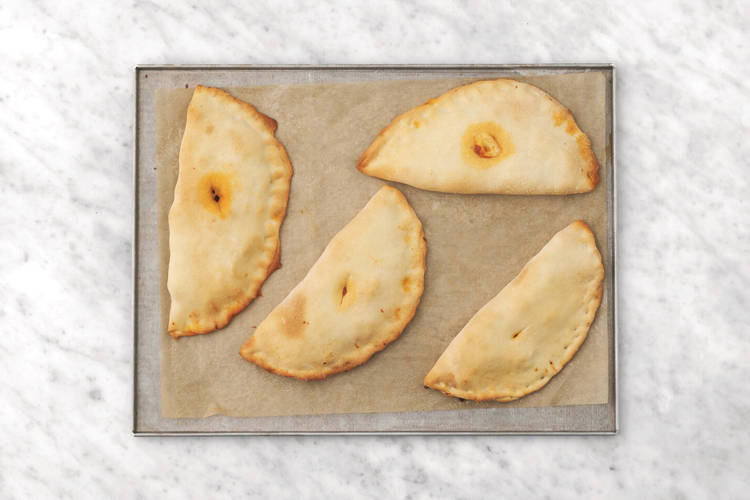 Bake the calzones