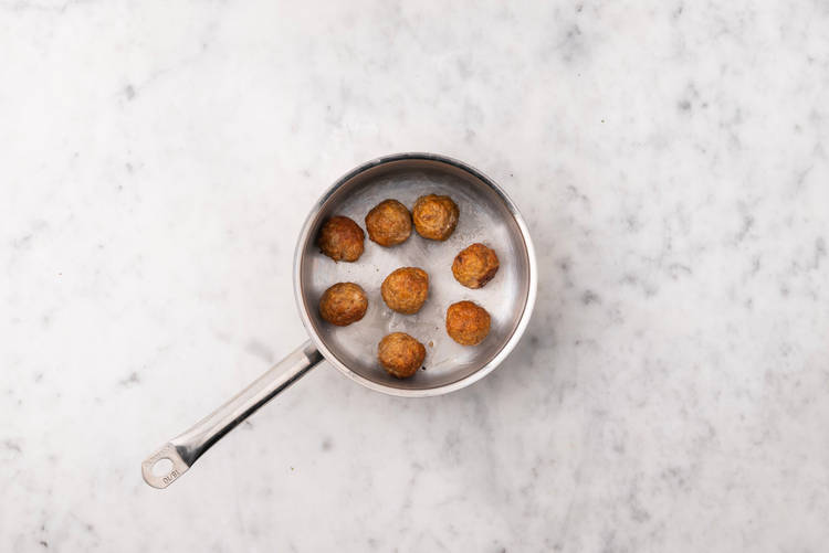 Cook the meatballs