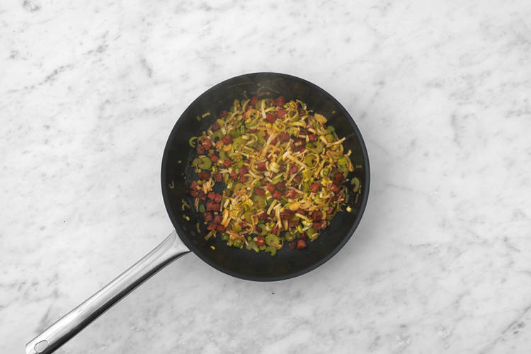 Cook the chorizo & bring it all together