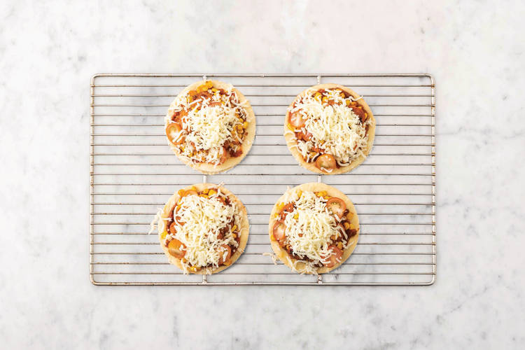 Bake the flatbread pizzas