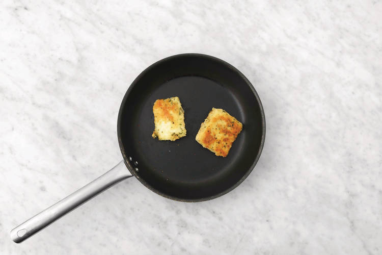 Cook the haloumi