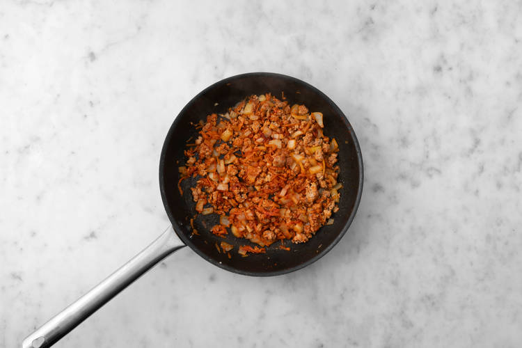 Cook the veggie mince