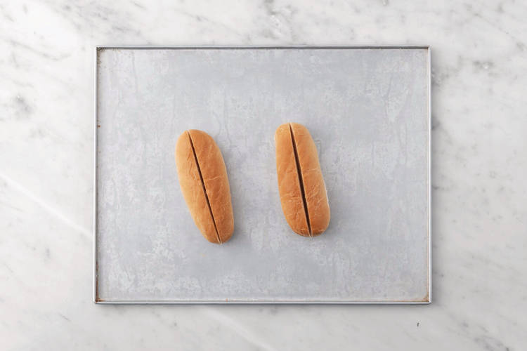 Bake the hot dog buns
