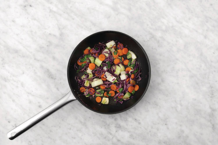 Cook the veggies