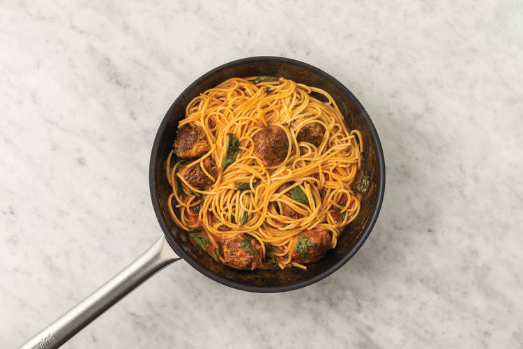 Cook the meatballs & sauce