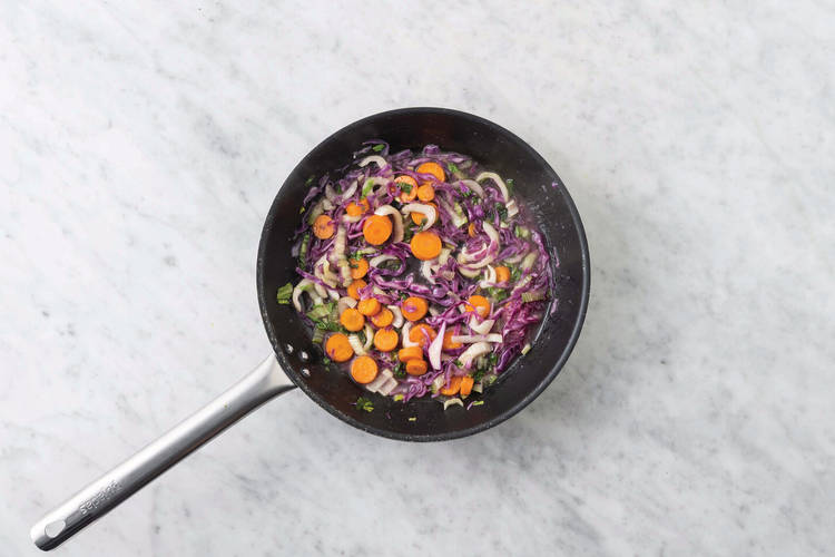Cook the veggies