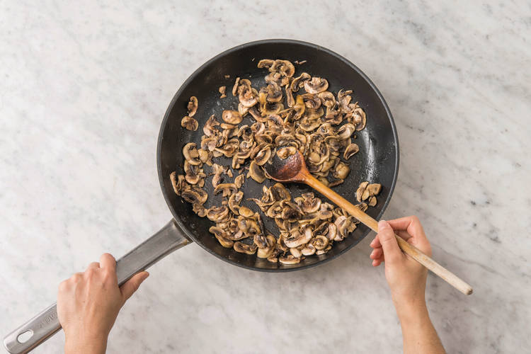 Cook the mushrooms