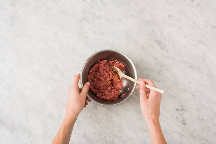 Prep the veggies & make the patties