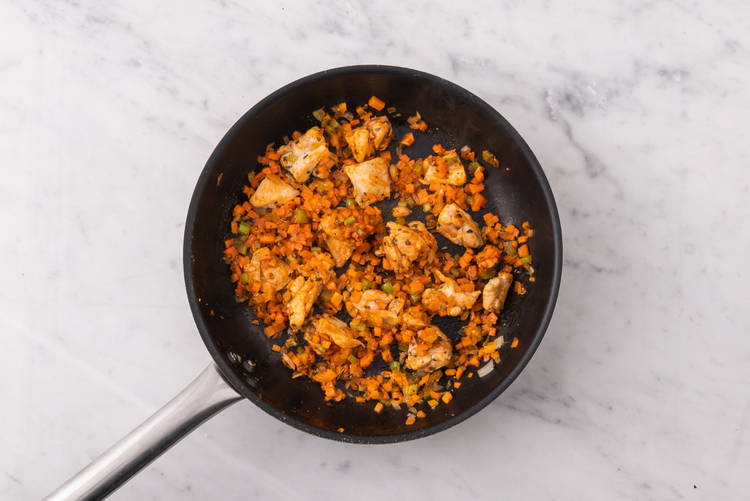 Cook the chorizo