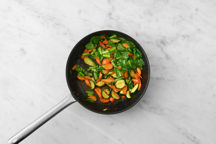 Cook the veggies