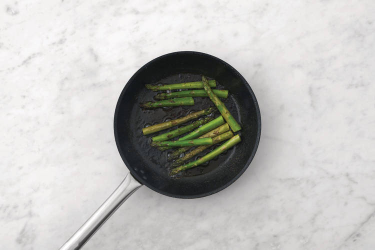 Cook the asparagus