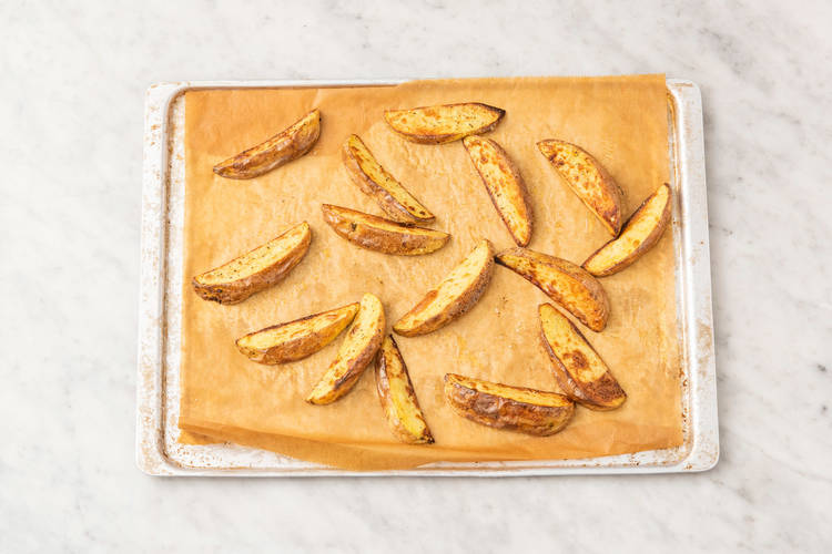 Roast potato wedges
