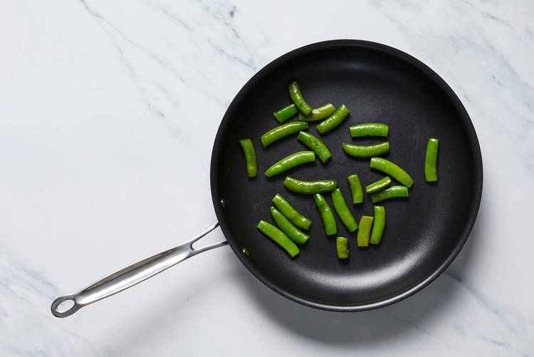 Cook sugar snap peas