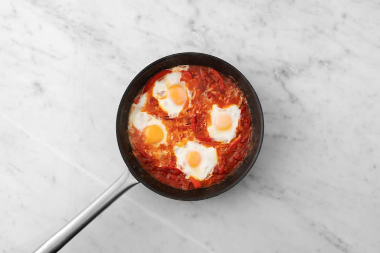 Poach the eggs