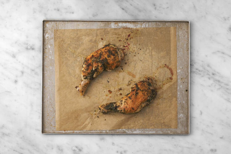 Hähnchenkeule backen