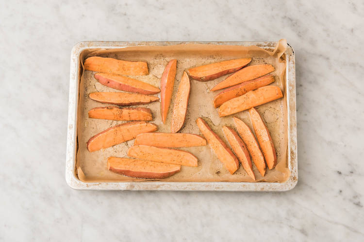 Roast potato wedges