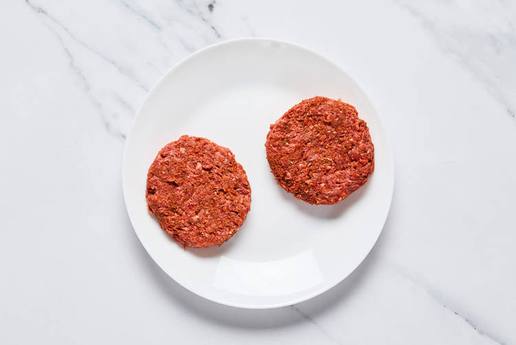 Form patties and cook bacon