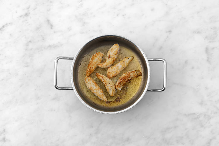 Hähnchen anbraten