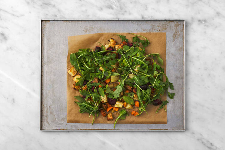 Vend grøntsager med rucola