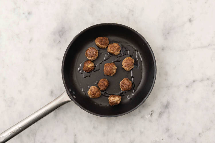 Cook the meatballs