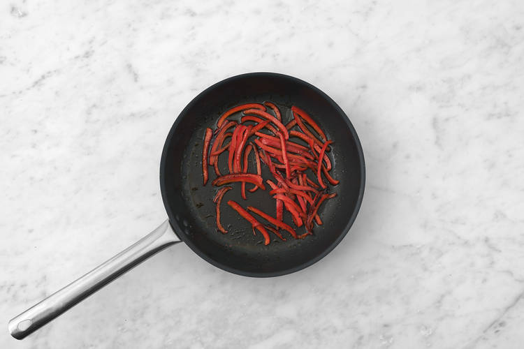 Char the capsicum