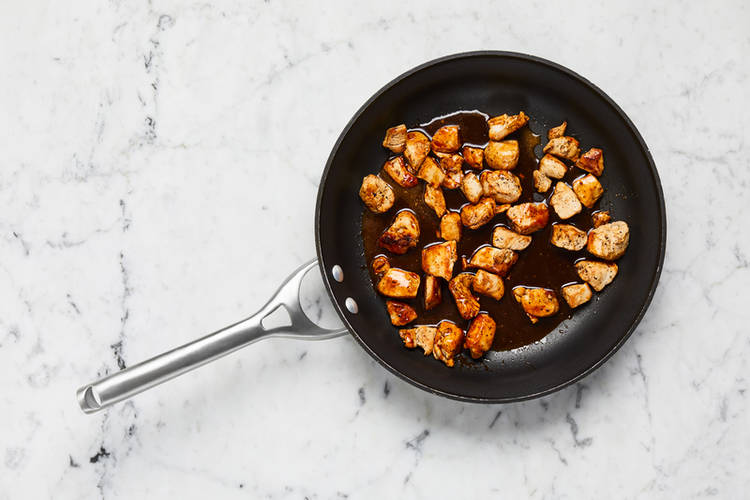 Cook chicken and sauce