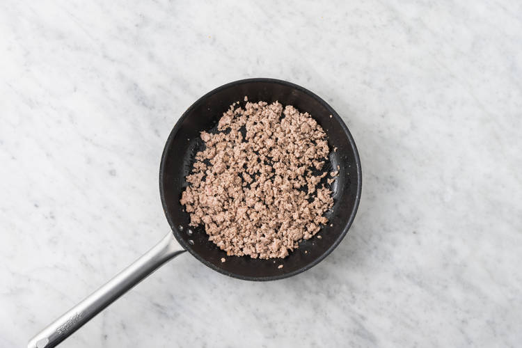 Steg hakket svinekød