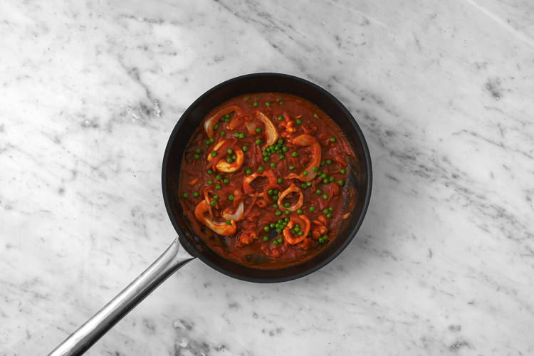 Aggiungere i piselli