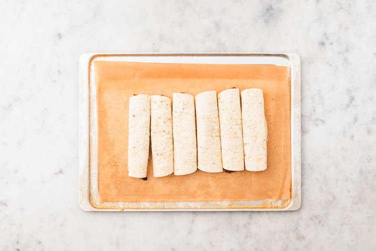 Bake the taquitos