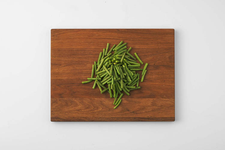 Sperziebonen snijden