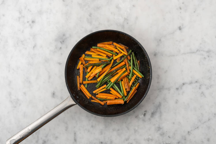 Cook the veggies