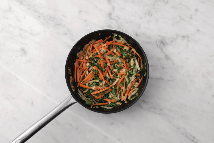 Cook the veggies