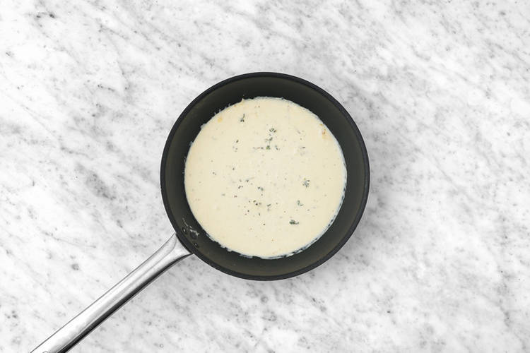 Cook the creamy sauce