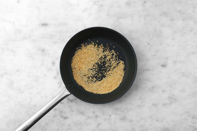 Toast sesame seeds