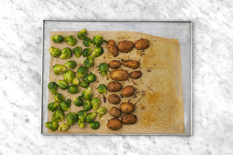 Roast the Brussels sprouts