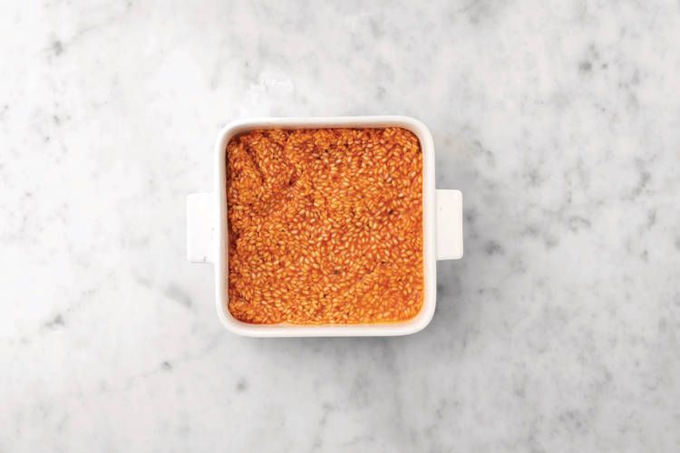 Bake the risotto