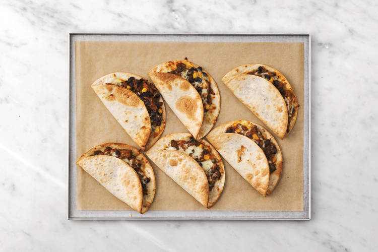 Bake the quesadillas