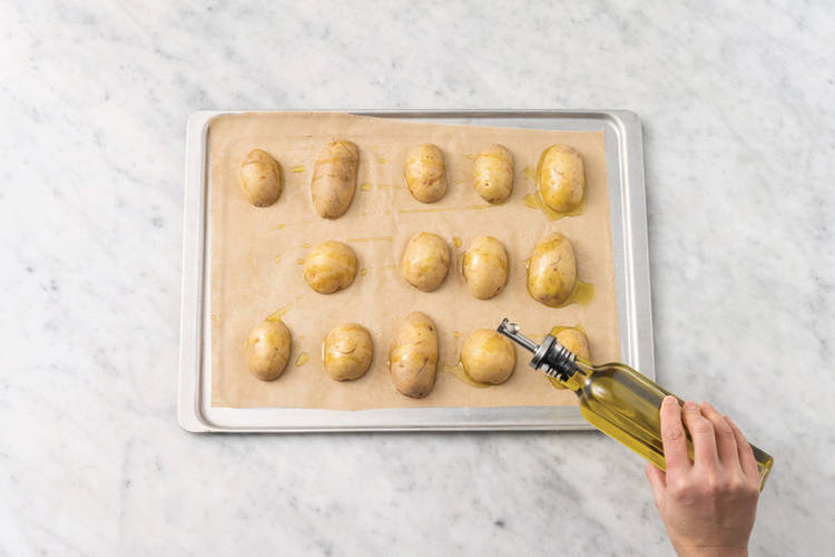 Roast the chat potatoes