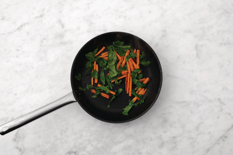 Cook the veggies